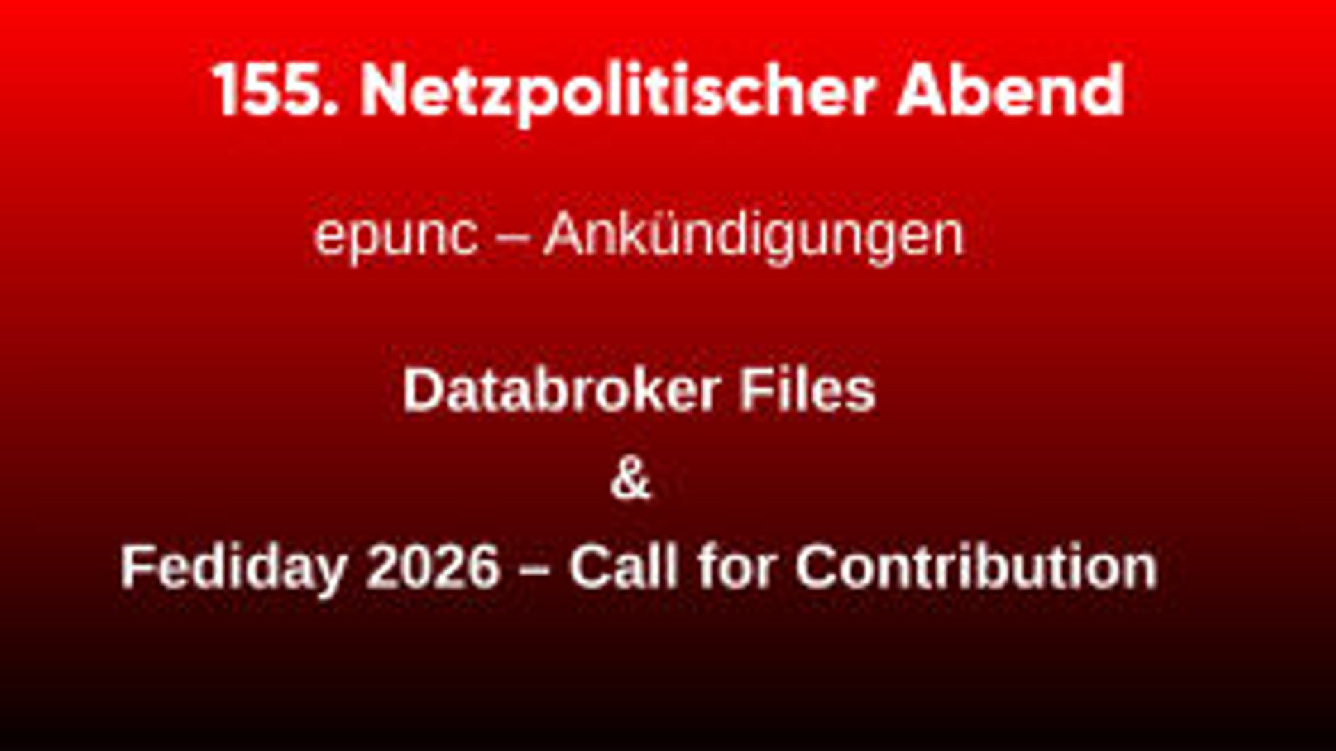 #npa155 Ankündigungen - e-punc